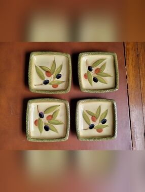 Antique Olive collection by Clay Art- Set of 4